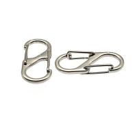 Zinc Alloy Carabiner Key Ring plated multifunctional & DIY original color Sold By PC