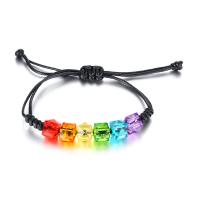 Plastic Bracelet, Wax Cord, with Plastic, fashion jewelry & Unisex, 10mm, Length:Approx 5.51-9.84 Inch, Sold By PC