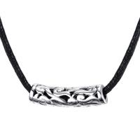 Nylonschnur Halskette, mit Titanstahl, Modeschmuck & für den Menschen, 30.7mm,2.5mm, Länge ca. 24.02 ZollInch, verkauft von PC