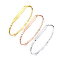 Titanium Steel Bangle, Vacuum Ion Plating, fashion jewelry & for woman, more colors for choice, 5*39mm,3mm, Inner Diameter:Approx 65mm, Sold By PC