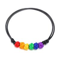 Nylon Cord Bracelets, Wax Cord, with Nylon Cord, fashion jewelry & Unisex, 1mm, Length:Approx 5.91-11.02 Inch, Sold By PC