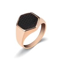 Палец кольцо из нержавеющей стали, Нержавеющая сталь 304, Круглая, плакированный цветом розового золота, ювелирные изделия моды & Мужская & разный размер для выбора, под розовое золото, продается PC