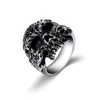 304 nehrđajućeg čelika Finger Ring, Lobanja, pozlaćen, modni nakit & različite veličine za izbor & za čovjeka, više boja za izbor, Prodano By PC