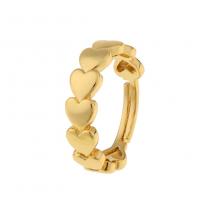 Brass Finger Ring gold color plated Adjustable & Unisex Sold By PC