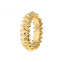 Anillo de dedo de latón, metal, chapado en color dorado, Ajustable & unisexo, Vendido por UD