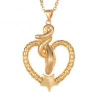 Ожерелья из латуни, Латунь, плакирован золотом, разные стили для выбора & Женский, 26x38mm, длина Приблизительно 17.7 дюймовый, продается PC