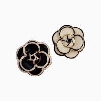 Enamel Brooch, Tibetan Style, Flower, gold color plated, for woman, more colors for choice, nickel, lead & cadmium free, 40mm, 10PCs/Lot, Sold By Lot