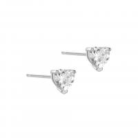 925 Sterling Silver Stud Earring, plated, different size for choice & for woman & with rhinestone, more colors for choice, Sold By Pair