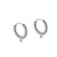 925 Sterling Silver Huggie Hoop Earring Finding, plated, more colors for choice, 7.50x11.50mm, Sold By Pair