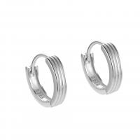 925 Sterling Silver Lever Back Earring, plated, for woman, more colors for choice, 14.50x11mm, Sold By Pair