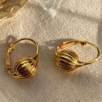 liga de zinco brincos de argola, joias de moda & para mulher, dourado, níquel, chumbo e cádmio livre, 40mm, vendido por par