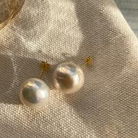 Boucles d'oreilles en perles d'eau douce, perle d'eau douce cultivée, bijoux de mode & pour femme, 10-12mm, Vendu par paire