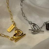Collier de bijoux en alliage de zinc, avec 1.97inch chaînes de rallonge, bijoux de mode & pour femme, plus de couleurs à choisir, protéger l'environnement, sans nickel, plomb et cadmium, Longueur:Environ 30 cm, Vendu par PC