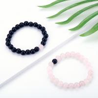 Gemstone Bracelets Natural Stone 2 pieces & Unisex nickel lead & cadmium free 8mm Length Approx 7-11 Inch Sold By Set
