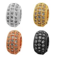 Cubic Zirconia Micro Pave Brass Beads DIY & micro pave cubic zirconia Sold By Bag