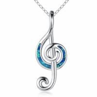 Brass Jewelry Pendants with Artificial Opal Music Note plated mixed colors 3-40mm Sold By PC