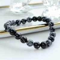 Snowflake Obsidian Bracelet polished Unisex black Length Approx 21 cm Sold By PC