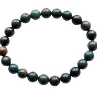 Perles de jaspe sanguin bracelet, poli, unisexe, couleurs mélangées, Longueur:Environ 21 cm, Vendu par PC