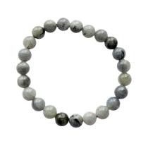 Labradorite Bracelet, polished, Unisex, mixed colors, Length:Approx 21 cm, Sold By PC