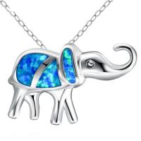 Tibetan Style Animal Pendants, with Artificial Opal, Elephant, mixed colors, 5-40mm, Sold By PC