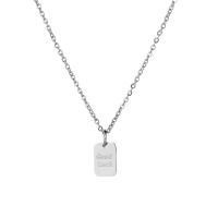 Stainless Steel Jewelry Necklace, with 5cm extender chain, polished, fashion jewelry & Unisex, original color, 12x8mm, Length:45 cm, Sold By PC