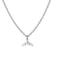 Stainless Steel Jewelry Necklace polished Girl & fashion jewelry original color Length 45 cm Sold By PC