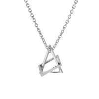 Stainless Steel Jewelry Necklace, polished, fashion jewelry & Unisex, original color, 20x20mm, Length:70 cm, Sold By PC