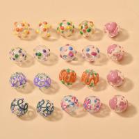 Fashion Glass Beads, Round, DIY & different styles for choice & enamel, more colors for choice, 14mm, Sold By PC