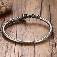 Titanium Steel Cuff Bangle fashion jewelry & for man 4mm Length Approx 7.48 Inch Sold By PC