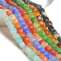 Agate Beads, Cube, polished, DIY, more colors for choice, 8x8mm, Approx 45PCs/Strand, Sold Per Approx 15 Inch Strand