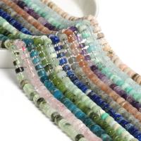 Mixed Gemstone Beads, with Seedbead, Flat Round, polished, different length for choice & DIY & different materials for choice, 6x4mm, Sold Per Approx 7.5 Inch, Approx 15 Inch Strand