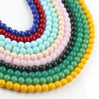 Moda Staklene perle, uglađen, možete DIY, više boja za izbor, 8mm, Prodano Per Približno 15 inčni Strand