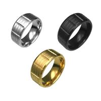 304 Stainless Steel Finger Ring, Round, plated, fashion jewelry & different size for choice & for man, more colors for choice, Sold By PC