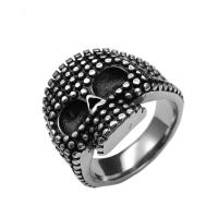 304 Stainless Steel Prst prsten, Lebka, á, módní šperky & různé velikosti pro výběr & pro muže, více barev na výběr, Prodáno By PC
