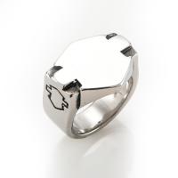 304 Stainless Steel Finger Ring, Round, plated, fashion jewelry & different size for choice & for man, silver color, Sold By PC