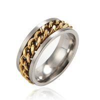 304 Stainless Steel Finger Ring Round plated fashion jewelry & for man Sold By PC