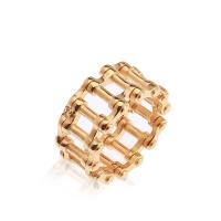 304 Stainless Steel Prst prsten, Kolo, barva pozlacený, módní šperky & různé velikosti pro výběr & pro muže & dutý, zlato, Prodáno By PC