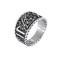 Stainless Steel Finger Ring 316L Stainless Steel Round plated fashion jewelry & for man silver-grey 14mm Sold By PC