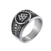 Vinger Ring in edelstaal, 316L roestvrij staal, Ronde, plated, mode sieraden & verschillende grootte voor keus & voor de mens, zilvergrijs, 15mm, Verkocht door PC