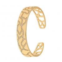 Brass Cuff Finger Ring gold color plated Unisex & micro pave cubic zirconia Sold By PC