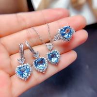 Rhinestone Jewelry Sets finger ring & earring & necklace Brass Heart platinum color plated for woman & with rhinestone nickel lead & cadmium free US Ring Length Approx 17.7 Inch Sold By Set