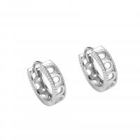 925 Sterling Silver Lever Back Earring, plated, for woman & hollow, more colors for choice, 9x12mm, Sold By Pair