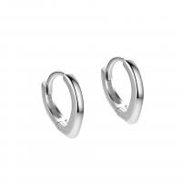 925 Sterling Silver Lever Back Earring, platinum color plated, for woman, 12x13mm, Sold By Pair