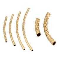 Gold Filled Curved Tube Beads, 14K gold-filled, DIY & different size for choice, Sold By PC
