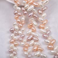 Perlas Arroz Freshwater, Perlas cultivadas de agua dulce, natural, Bricolaje, color mixto, 6-7mm, Vendido para aproximado 36-38 cm Sarta
