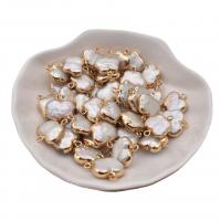Perlas cultivadas de agua dulce Conector, con metal, color mixto, 11-14mm, Vendido por UD
