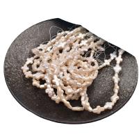 Natürliche kultivierte Süßwasserperlen Perle, Kreuz, DIY, weiß, 9-14mm, verkauft per 40 cm Strang