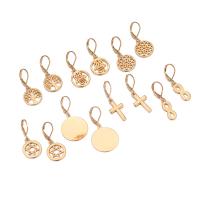 Zinc Alloy Lever Back Earring zinc alloy earring lever back clip plated for woman golden 31mm Sold By Pair