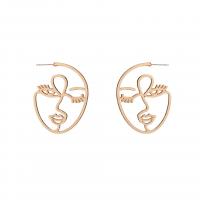 Zinc Alloy Stud Earring zinc alloy post pin plated for woman 45mm Sold By PC