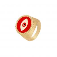 Tibetan Style Finger Ring, plated, for woman & enamel, more colors for choice, 18mm, Sold By PC